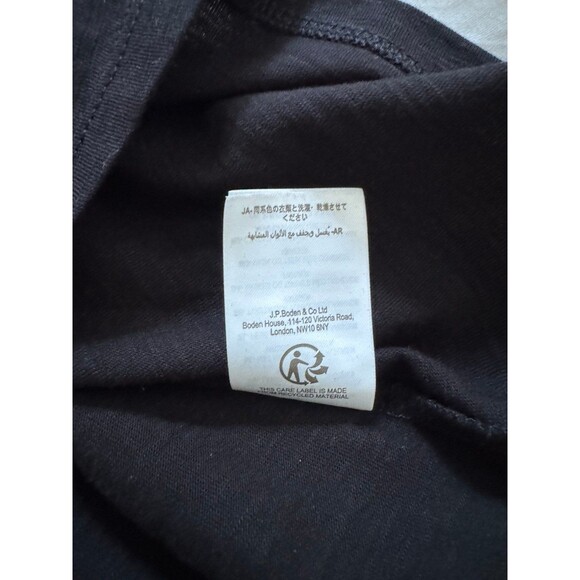 Boden The Cotton V-Neck Relaxed Sleeveless Tank in Black Size Large - Picture 6 of 6